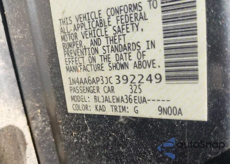 2018 Nissan Maxima 3.5 Sl from USA, damaged, VIN 1N4AA6AP3JC392249